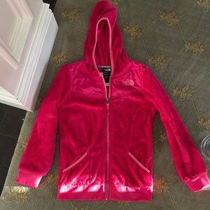 The North Face Pink Plush Hoodie Sweatshirt